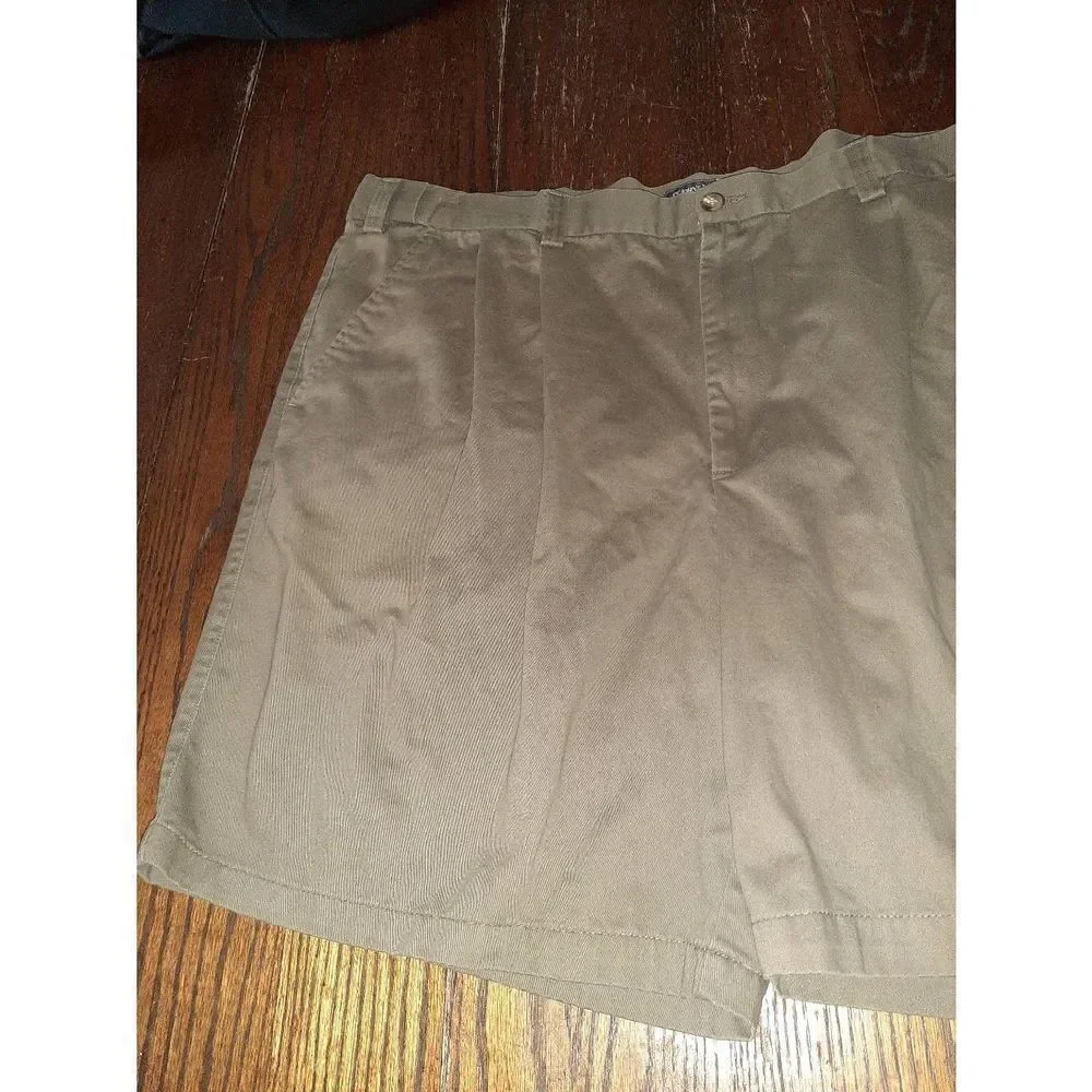Mens Size 48 St Johns Bay Comfort Fit Brown Bermuda Shorts Perfect for Work